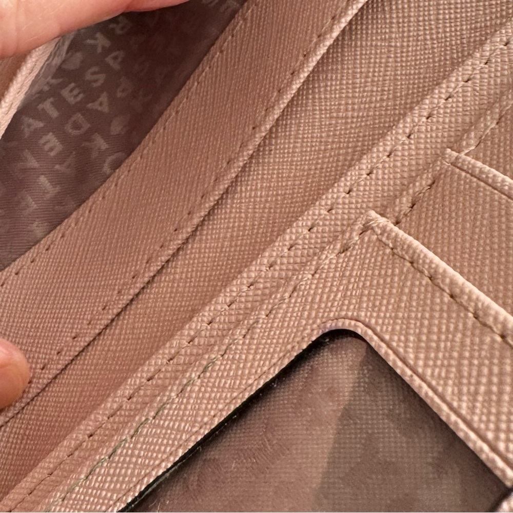 kate spade Two-Tone Pink & Black Saffiano Continental Wallet - Picture 5 of 7